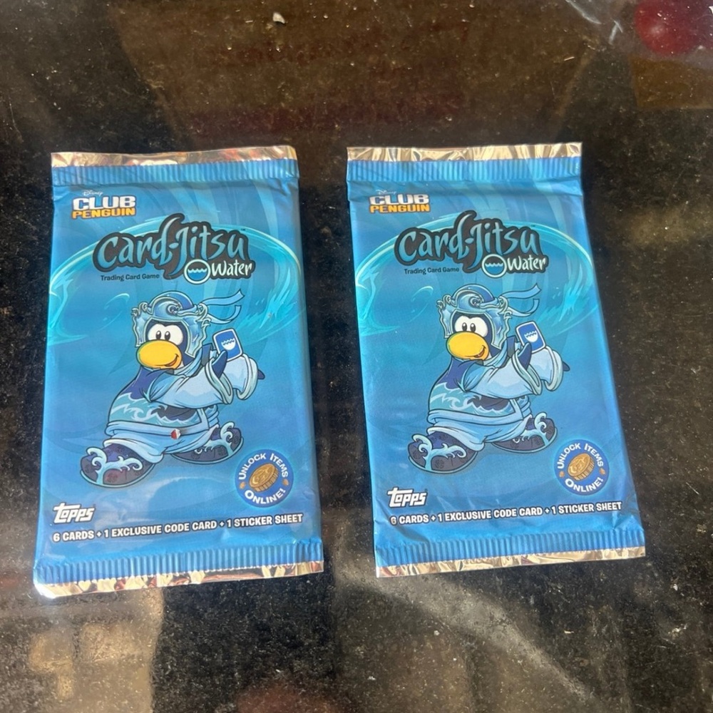 Club Penguin Pack-Jitsu TCG Water Series 4 Booster Pack [6 Cards] 2 packs New